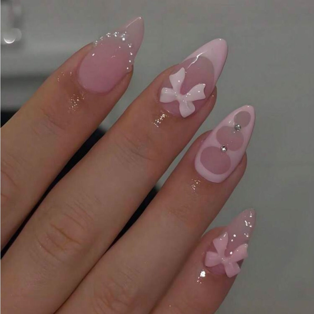 Girly Pink Coquette Nails NWT